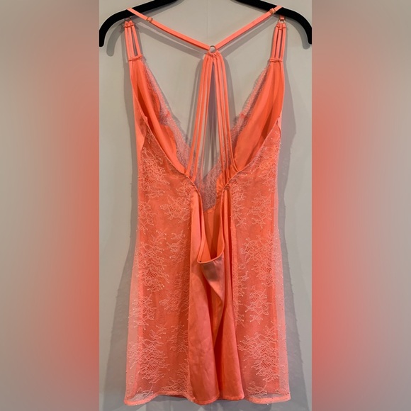 Excellent Condition, Victoria's Secret DeepV, Satin/Lace Strappy Slip Dress, SzM - Picture 3 of 8
